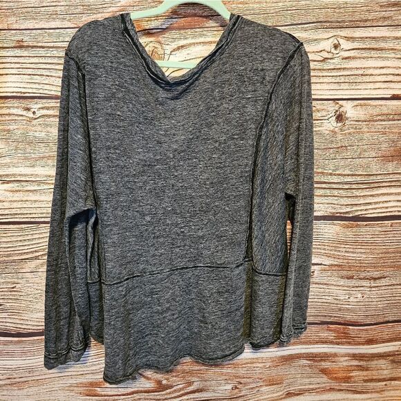 Z Supply gray top Women's large long sleeve Pre-owned - Picture 2 of 5